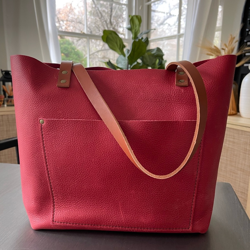 Portland Leather Goods – *Sugar* Classic Tote (Large) - Tan Handles